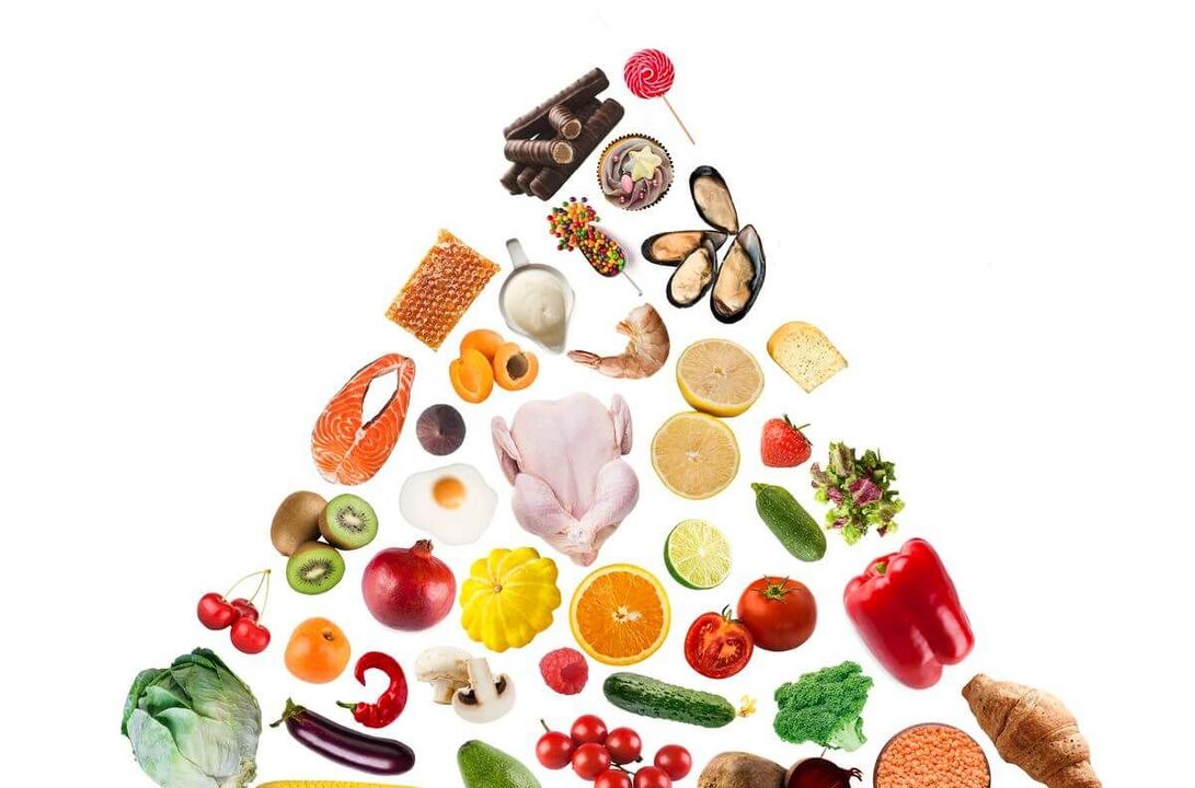 Alimentos dietéticos para bajar de peso. 